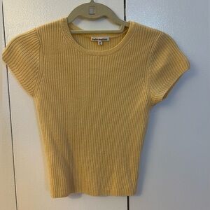 Reformation Women's Ribbed Knit Top - Yellow